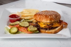 Double Bacon Cheese Burger.